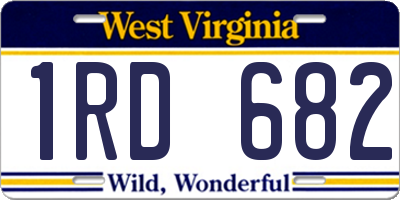 WV license plate 1RD682