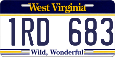 WV license plate 1RD683