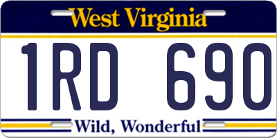 WV license plate 1RD690