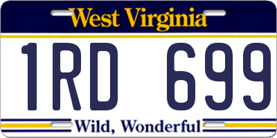 WV license plate 1RD699