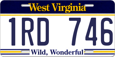 WV license plate 1RD746