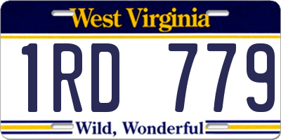 WV license plate 1RD779