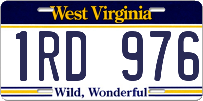 WV license plate 1RD976