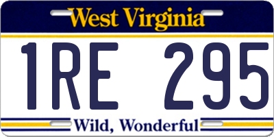 WV license plate 1RE295