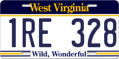 WV license plate 1RE328