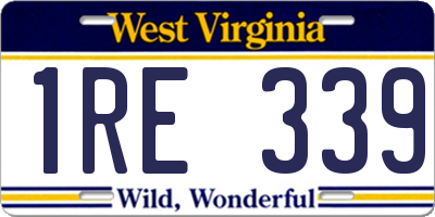 WV license plate 1RE339