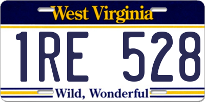 WV license plate 1RE528