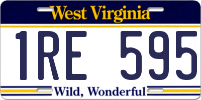 WV license plate 1RE595