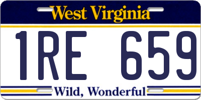 WV license plate 1RE659