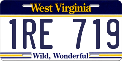 WV license plate 1RE719