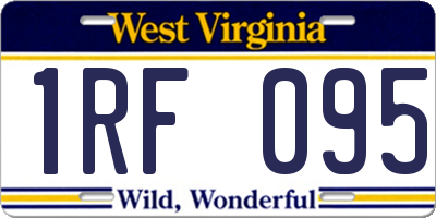 WV license plate 1RF095