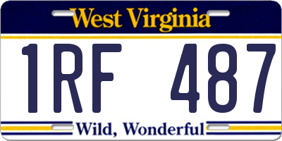 WV license plate 1RF487