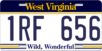 WV license plate 1RF656