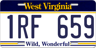 WV license plate 1RF659