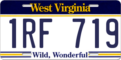 WV license plate 1RF719
