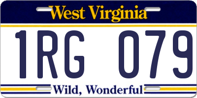 WV license plate 1RG079