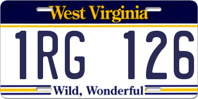 WV license plate 1RG126