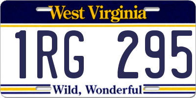 WV license plate 1RG295