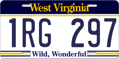 WV license plate 1RG297
