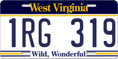 WV license plate 1RG319