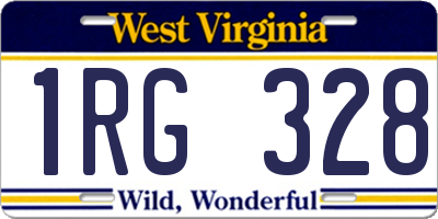 WV license plate 1RG328