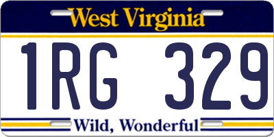 WV license plate 1RG329