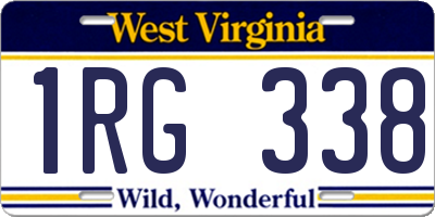 WV license plate 1RG338