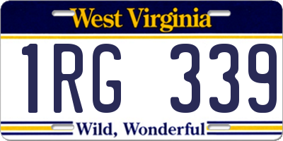WV license plate 1RG339