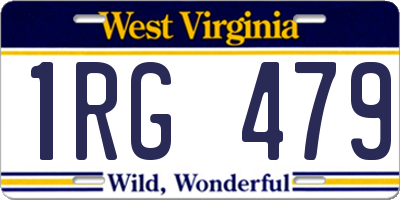 WV license plate 1RG479