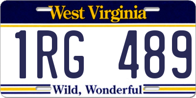 WV license plate 1RG489