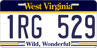 WV license plate 1RG529