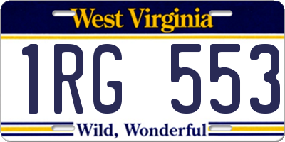 WV license plate 1RG553