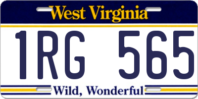 WV license plate 1RG565