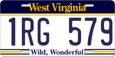WV license plate 1RG579