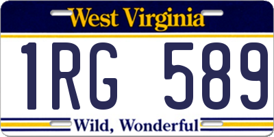 WV license plate 1RG589