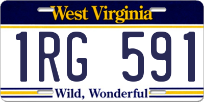 WV license plate 1RG591