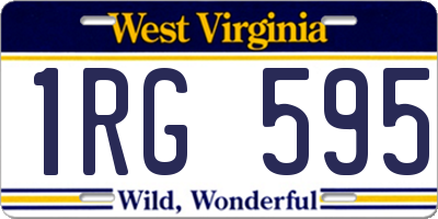 WV license plate 1RG595