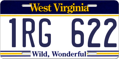 WV license plate 1RG622