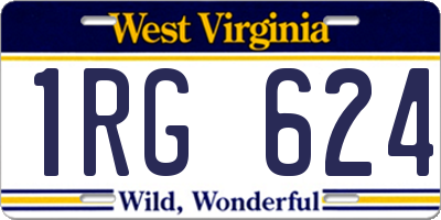 WV license plate 1RG624