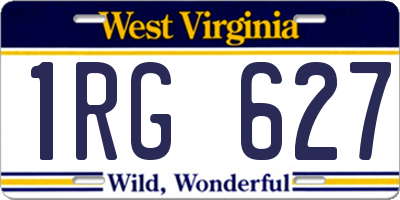 WV license plate 1RG627
