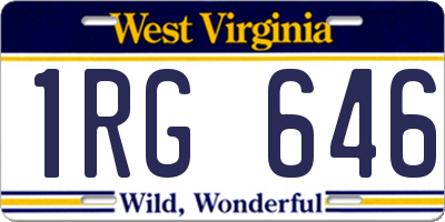 WV license plate 1RG646