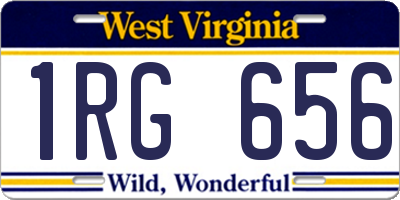 WV license plate 1RG656