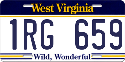 WV license plate 1RG659