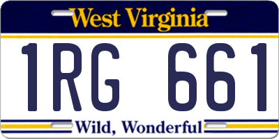 WV license plate 1RG661
