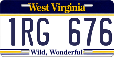 WV license plate 1RG676