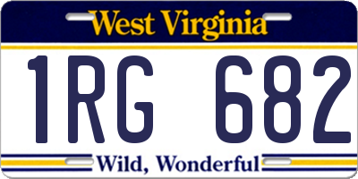 WV license plate 1RG682