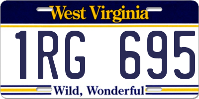 WV license plate 1RG695