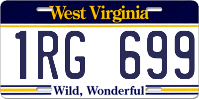 WV license plate 1RG699