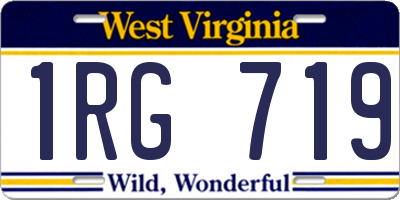 WV license plate 1RG719