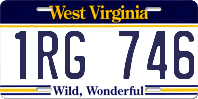 WV license plate 1RG746